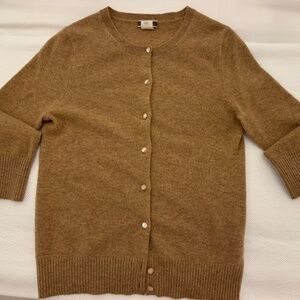 J. Crew Tan Cashmere Cardigan